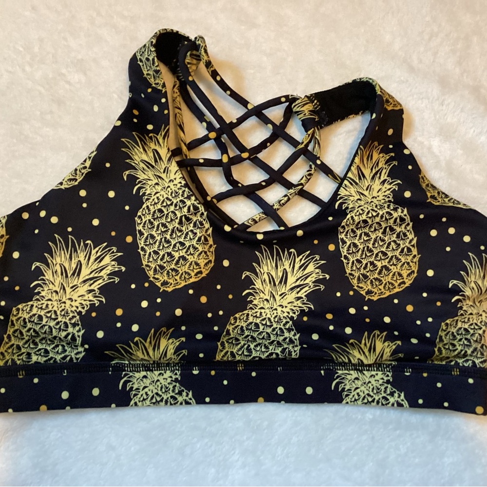 Constantly Varied Gear CVG Fineapple Butterfly Back Sports Bra